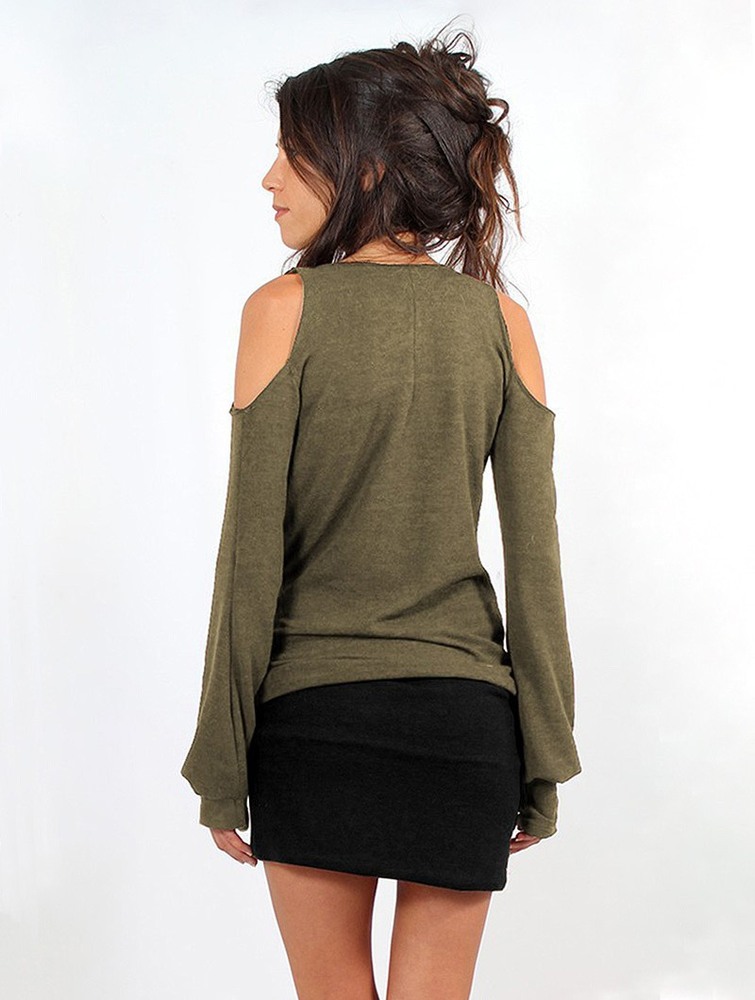 Toonzshop Elixir Bare Shoulder Pullover Pullover Dames Groen | GQ8021467