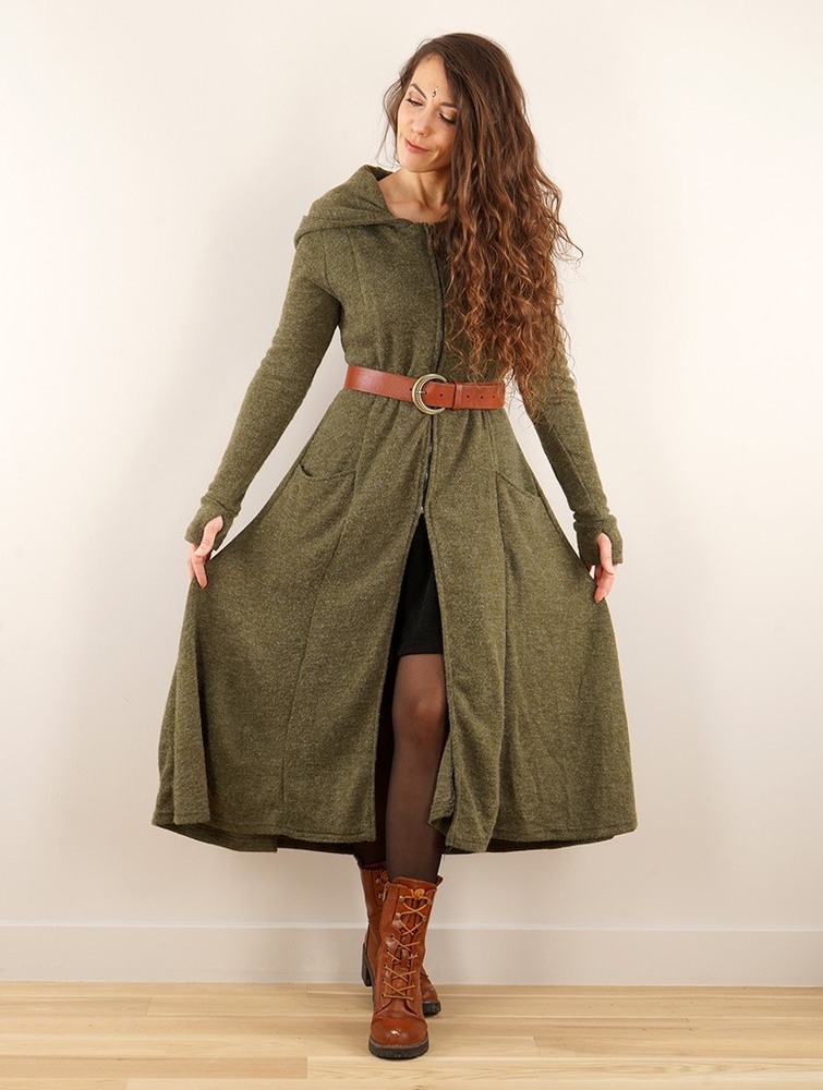 Toonzshop Enchantress Long Hooded Coat Jassen Dames Groen | MG6289304