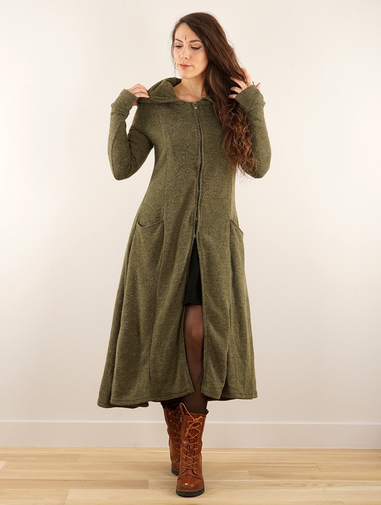 Toonzshop Enchantress Long Hooded Coat Jassen Dames Groen | MG6289304