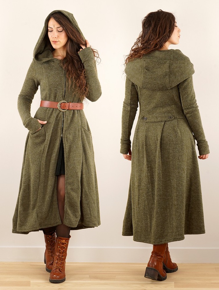 Toonzshop Enchantress Long Hooded Coat Jassen Dames Groen | MG6289304