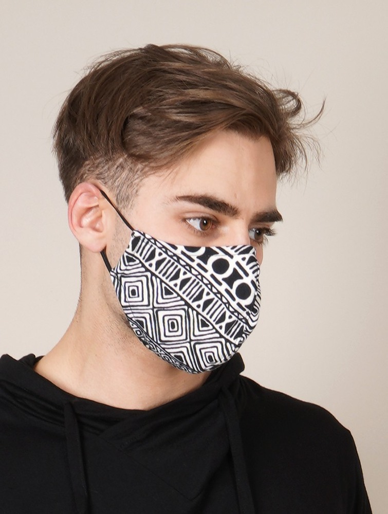 Toonzshop Face Mask With Ethnic Prints Mask & Facewear Dames Zwart Wit | ZH2864957