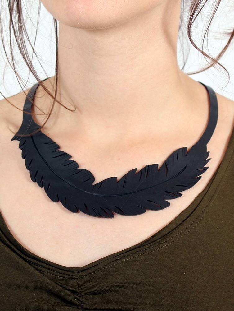 Toonzshop Feather Inner Tube Necklace Jewels Dames | NP9670315