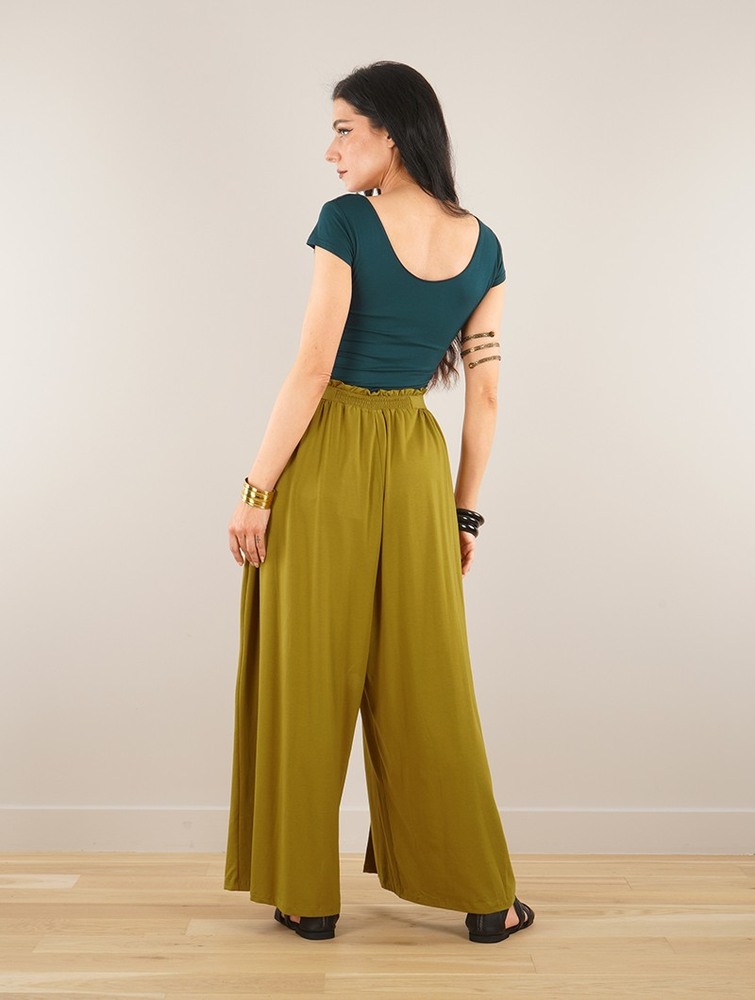 Toonzshop Félise Split Loose Pants Broek Dames Goldengreen | CO9847536