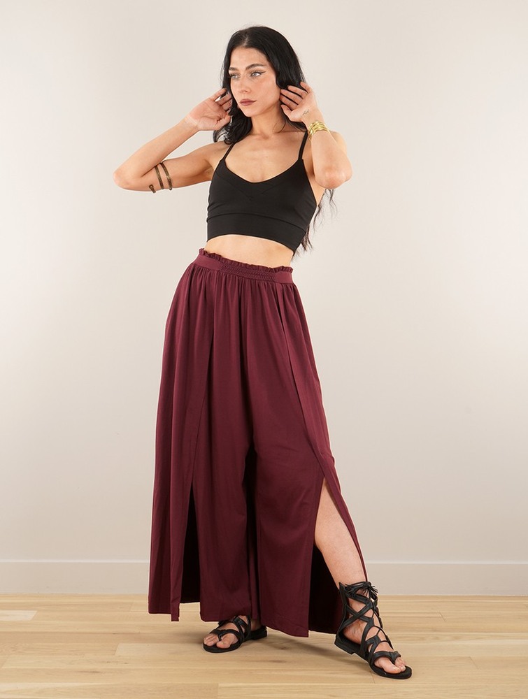 Toonzshop Félise Split Loose Pants Broek Dames Wine | AT4795301