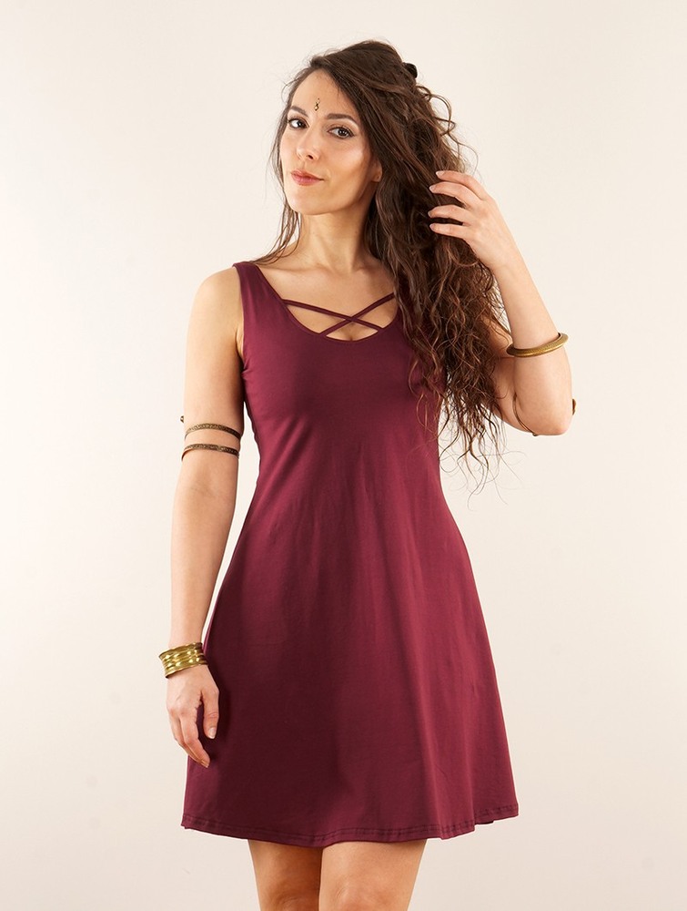 Toonzshop Full Moon Reversible Dress Jurk Dames Wine | LZ9051874