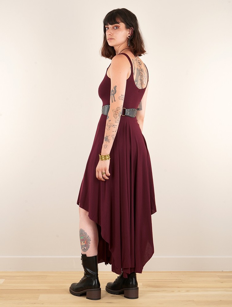 Toonzshop Gypse Asymmetric Flared Long Dress Jurk Dames Wine | IA9701864