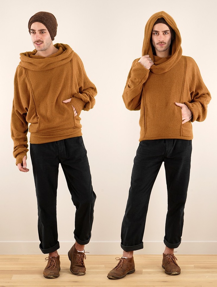 Toonzshop Helixx Retractable Hooded Long Sweater Trui Dames Rusty | IG7156820