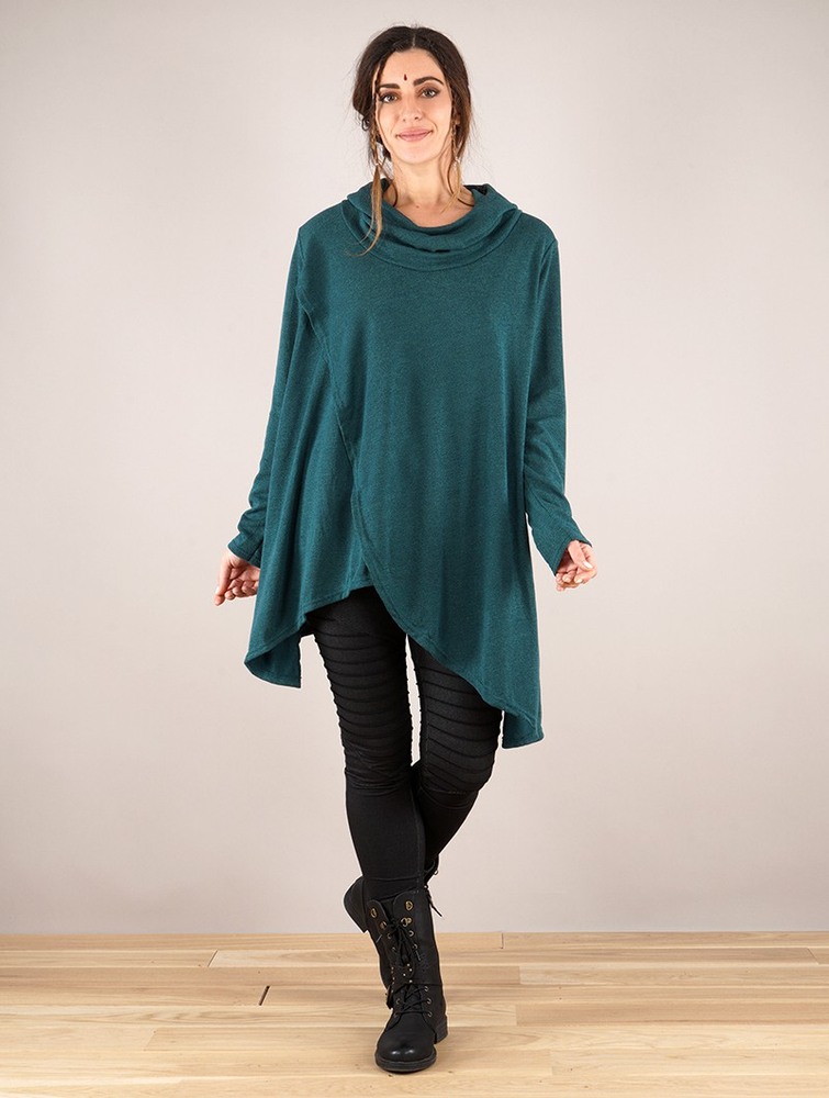 Toonzshop Inika Poncho Pullover Pullover Dames Donker | TH8376419