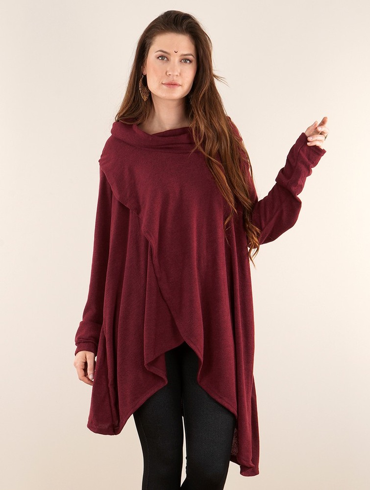 Toonzshop Inika Poncho Pullover Pullover Dames Wine | VG8319247