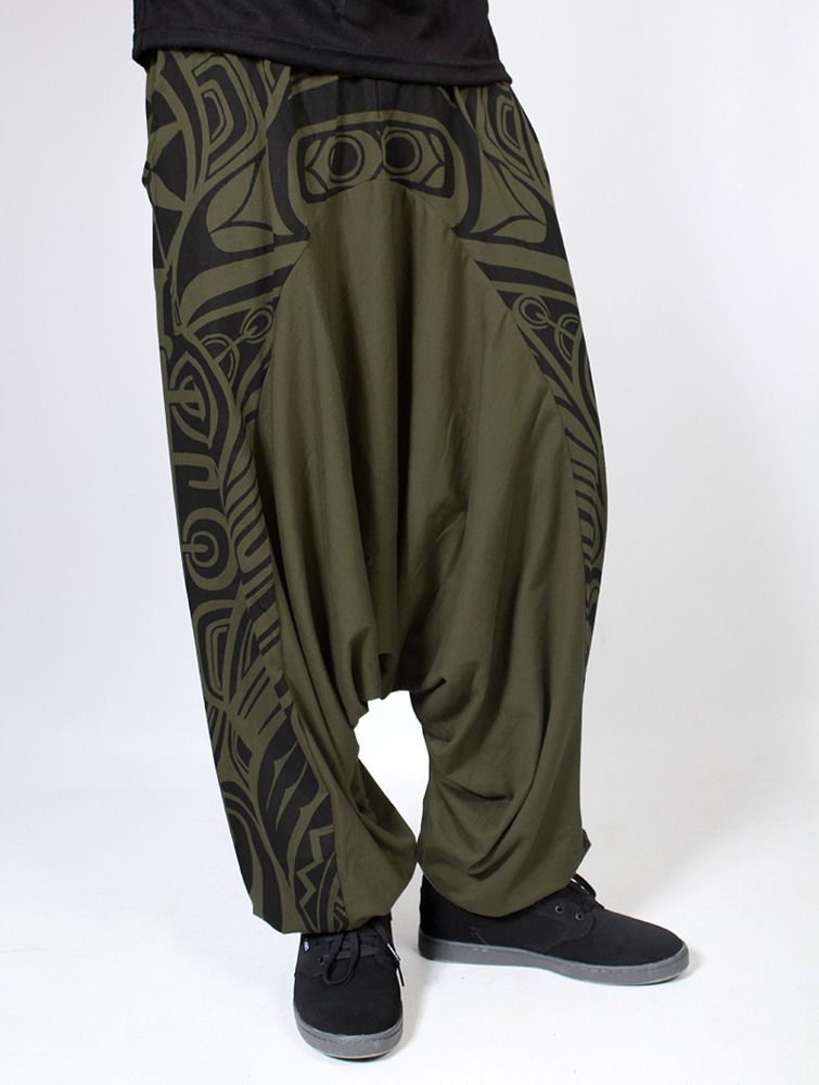 Toonzshop Jinn Aladin Haida Gender Neutral Harem Pants Broek Heren Lichtgroen Zwart | MZ3549160