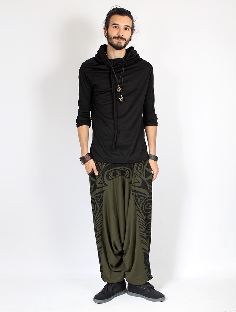 Toonzshop Jinn Aladin Haida Gender Neutral Harem Pants Broek Heren Lichtgroen Zwart | MZ3549160