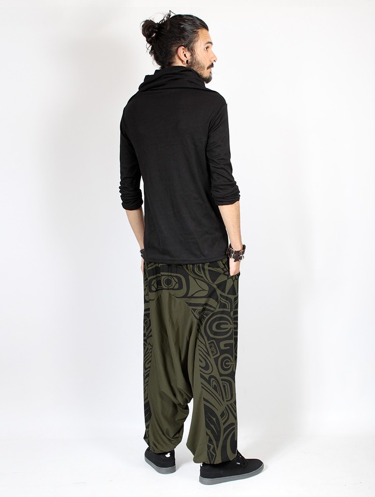 Toonzshop Jinn Aladin Haida Gender Neutral Harem Pants Broek Heren Lichtgroen Zwart | MZ3549160