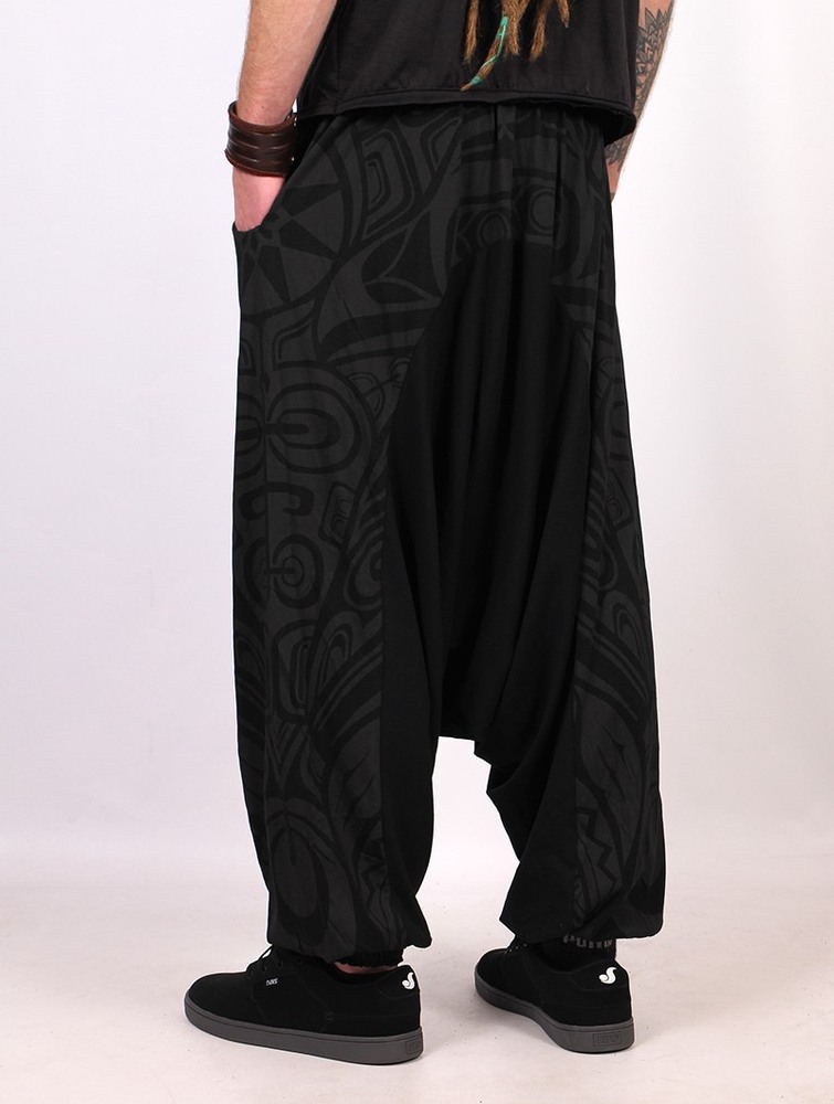 Toonzshop Jinn Aladin Haida Gender Neutral Harem Pants Broek Heren Zwart Grijs | LO4927103