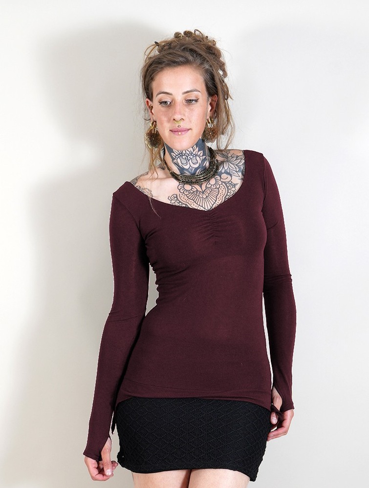 Toonzshop Jäleeya Long Sleeved Top Topjes Dames Wine | SR2534071