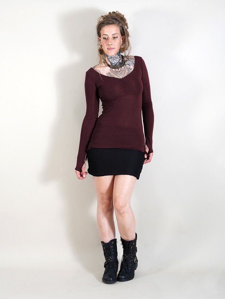 Toonzshop Jäleeya Long Sleeved Top Topjes Dames Wine | SR2534071