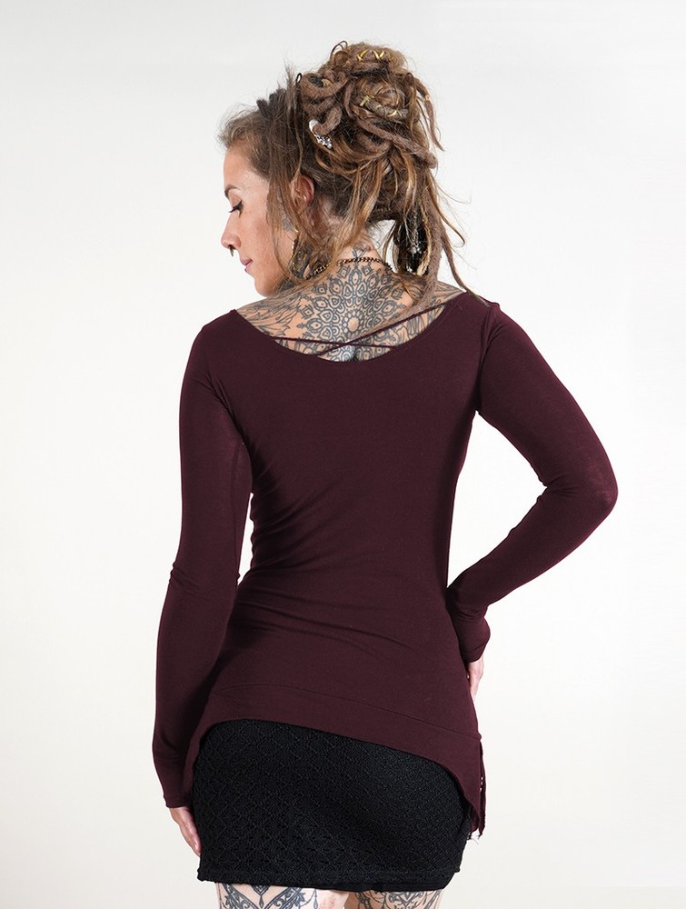 Toonzshop Jäleeya Long Sleeved Top Topjes Dames Wine | SR2534071