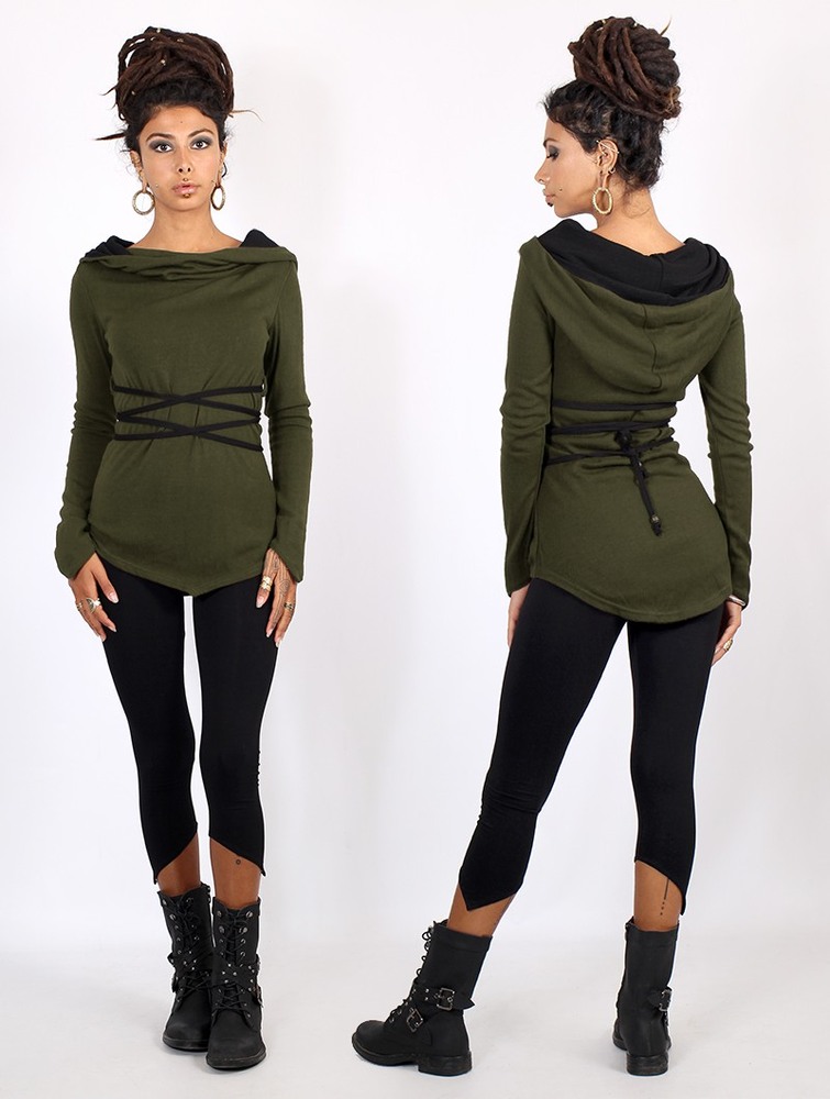 Toonzshop Käliskä Pullover Pullover Dames Groen Zwart | WD3256984