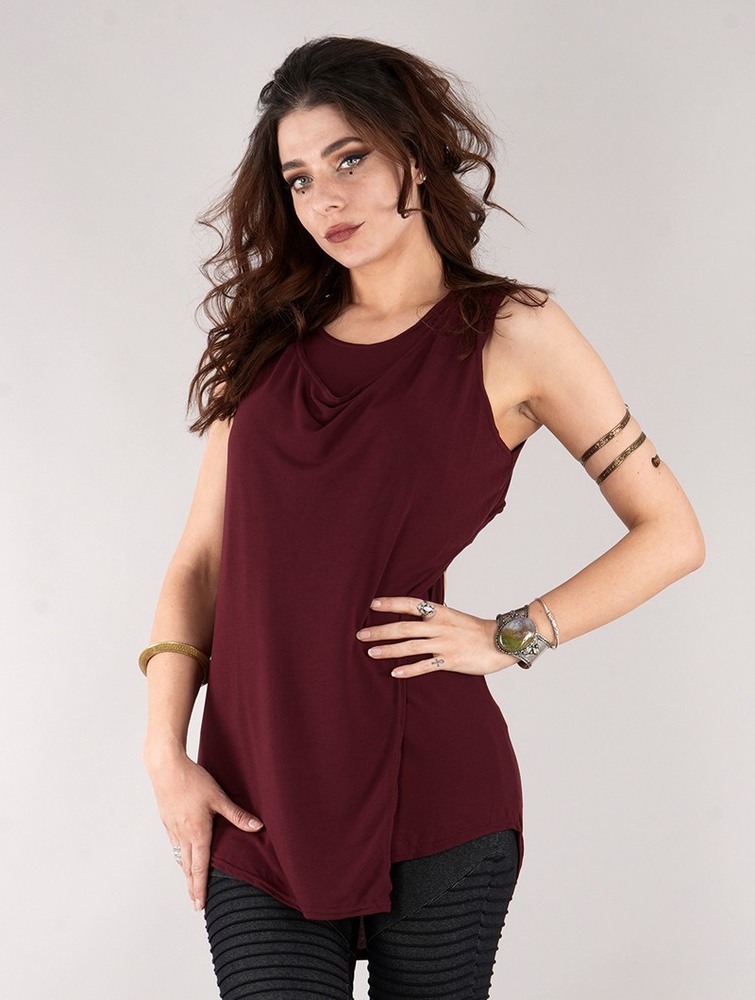 Toonzshop Leigha Loose Sleeveless Top Topjes Dames Wine | LF0123876