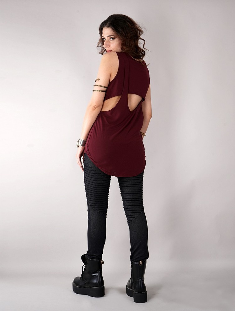 Toonzshop Leigha Loose Sleeveless Top Topjes Dames Wine | LF0123876