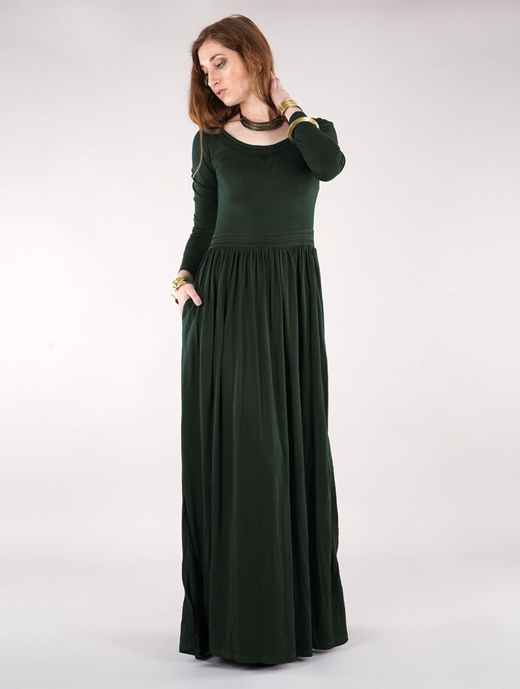 Toonzshop Lotus Artanis Long Sleeve Long Dress Dress Jurk Dames Groen | HV5893410