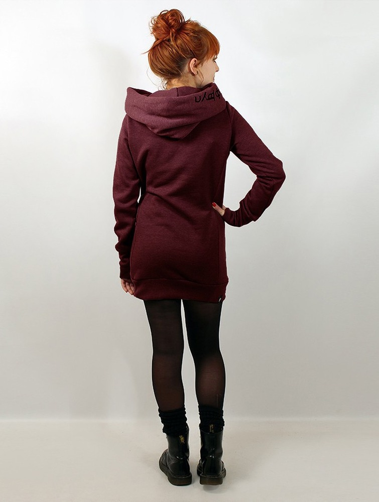 Toonzshop Lovely Reaper Long Hoodie Hoodie Dames Mottled wine | HQ8947306