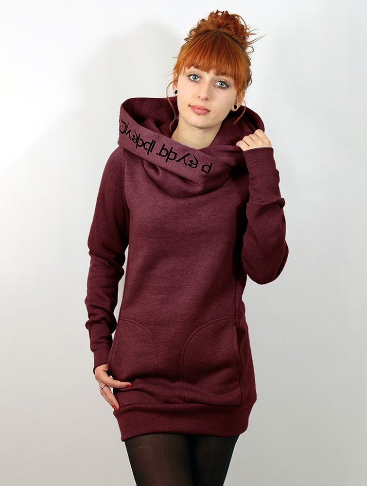 Toonzshop Lovely Reaper Long Hoodie Hoodie Dames Mottled wine | HQ8947306