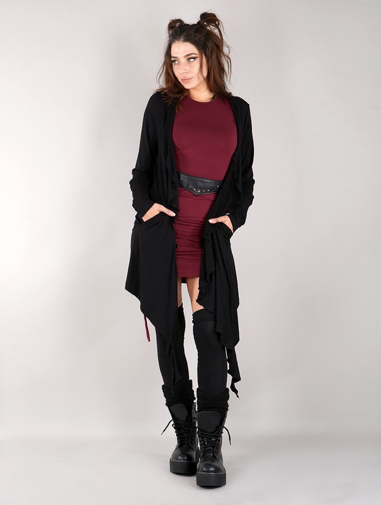 Toonzshop Lupulia Long Cardigan Cardigan Dames Zwart | OD7245096