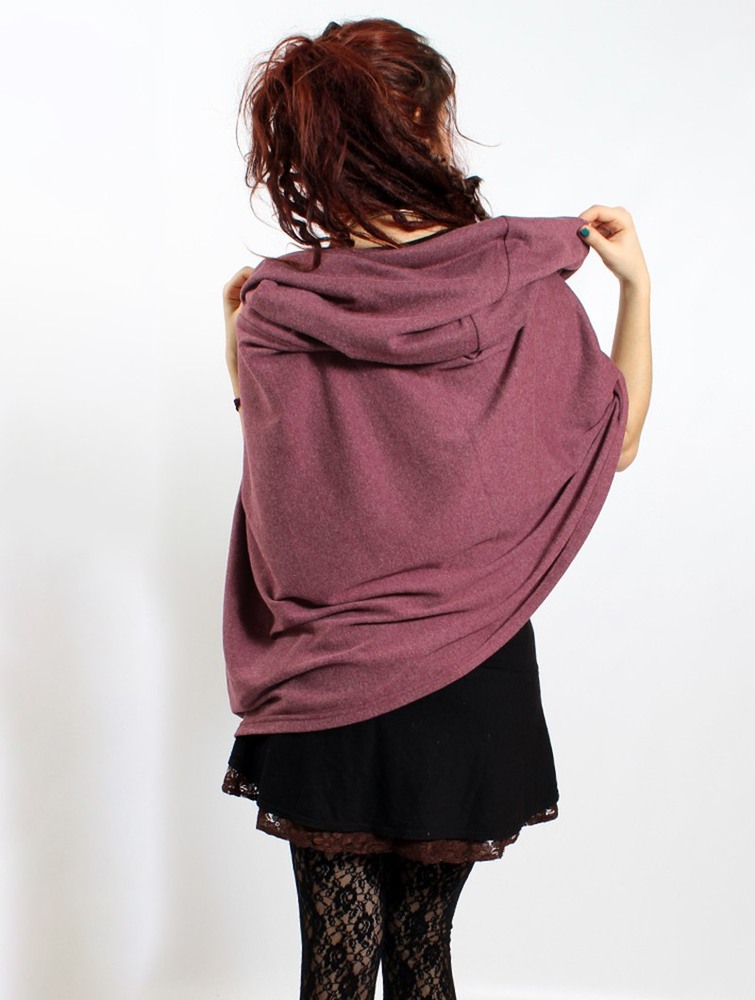 Toonzshop Magik Hooded Cape Poncho's Dames Wine | ZP4907281