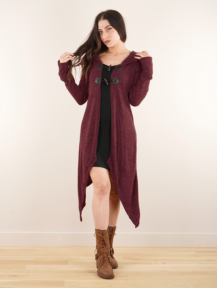 Toonzshop Makshi Cardigan Cardigan Dames Wine | ZD8614932