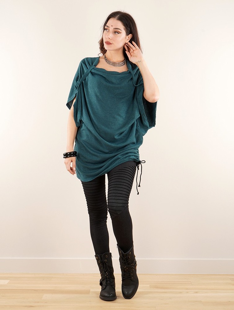 Toonzshop Mandlu Tunic Top Topjes Dames Tealblue | XJ4650789