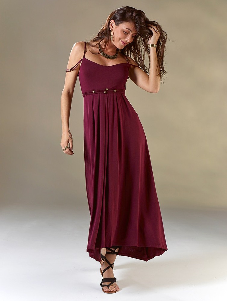 Toonzshop Massaläa Long Dress Jurk Dames Wine | LM9176350