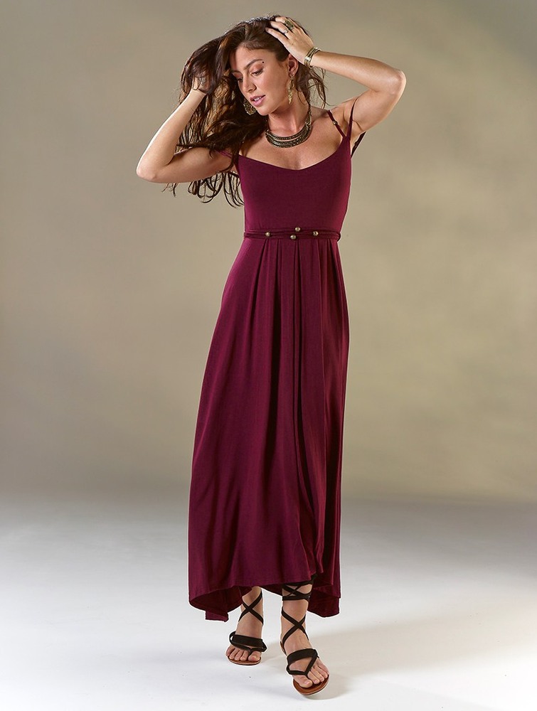 Toonzshop Massaläa Long Dress Jurk Dames Wine | LM9176350