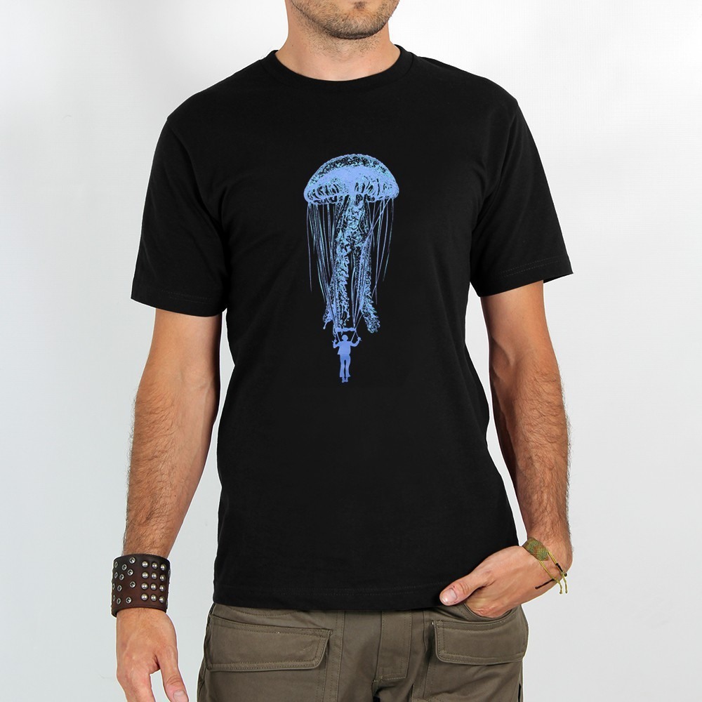 Toonzshop Medusa Parachute Printed Short Sleeve T-shirt T-Shirt Heren Zwart | GZ5210978