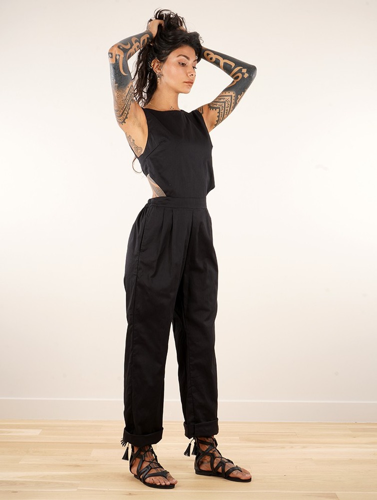 Toonzshop Minyar Bare Back Strappy Jumpsuit Jumpsuit Dames Zwart | FM5136082