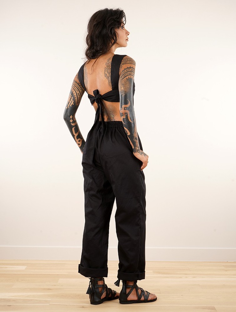 Toonzshop Minyar Bare Back Strappy Jumpsuit Jumpsuit Dames Zwart | FM5136082