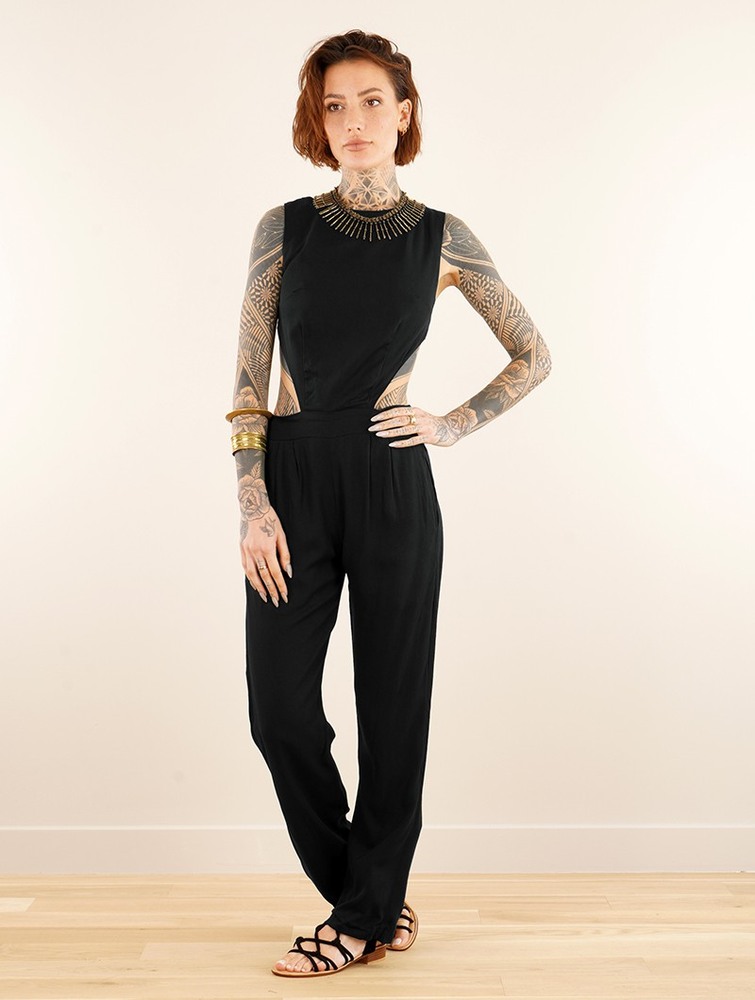 Toonzshop Minyar Bare Back Strappy Jumpsuit Jumpsuit Dames Zwart | FM5136082