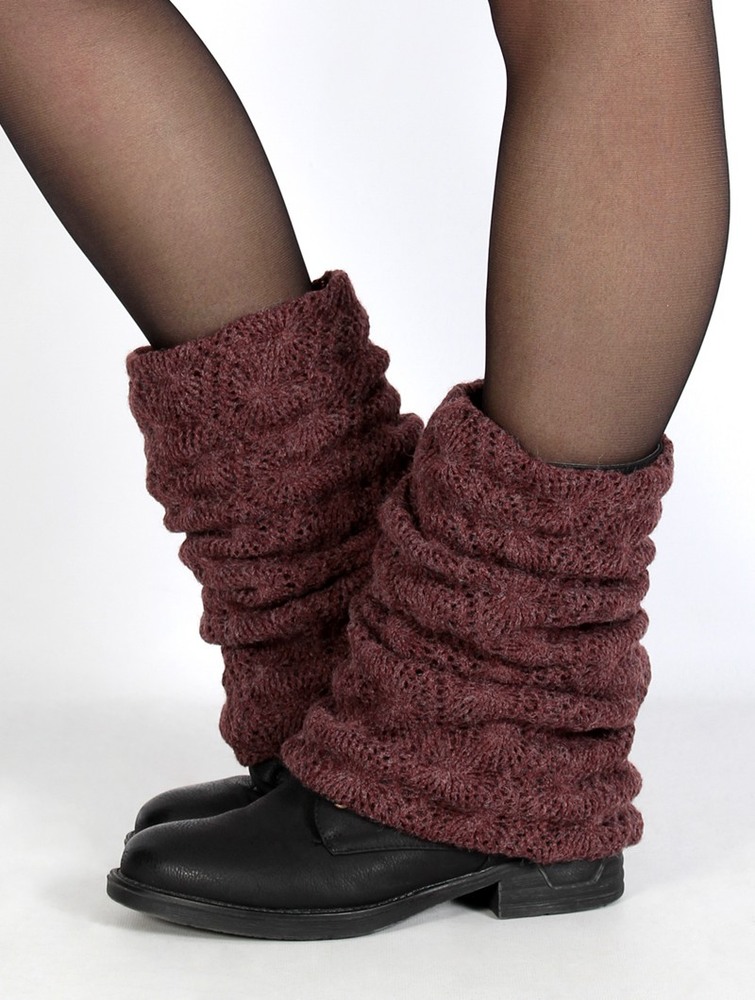 Toonzshop Naïlae Crochet Legwarmers Legwarmer Dames Wine | JF8692157