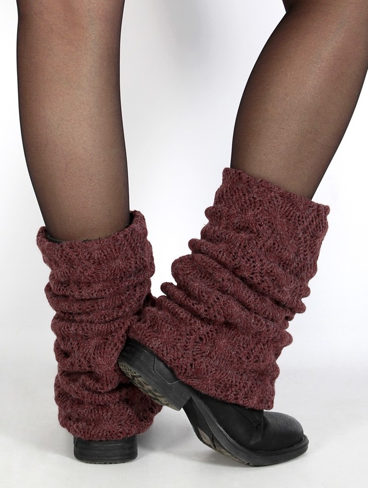 Toonzshop Naïlae Crochet Legwarmers Legwarmer Dames Wine | JF8692157