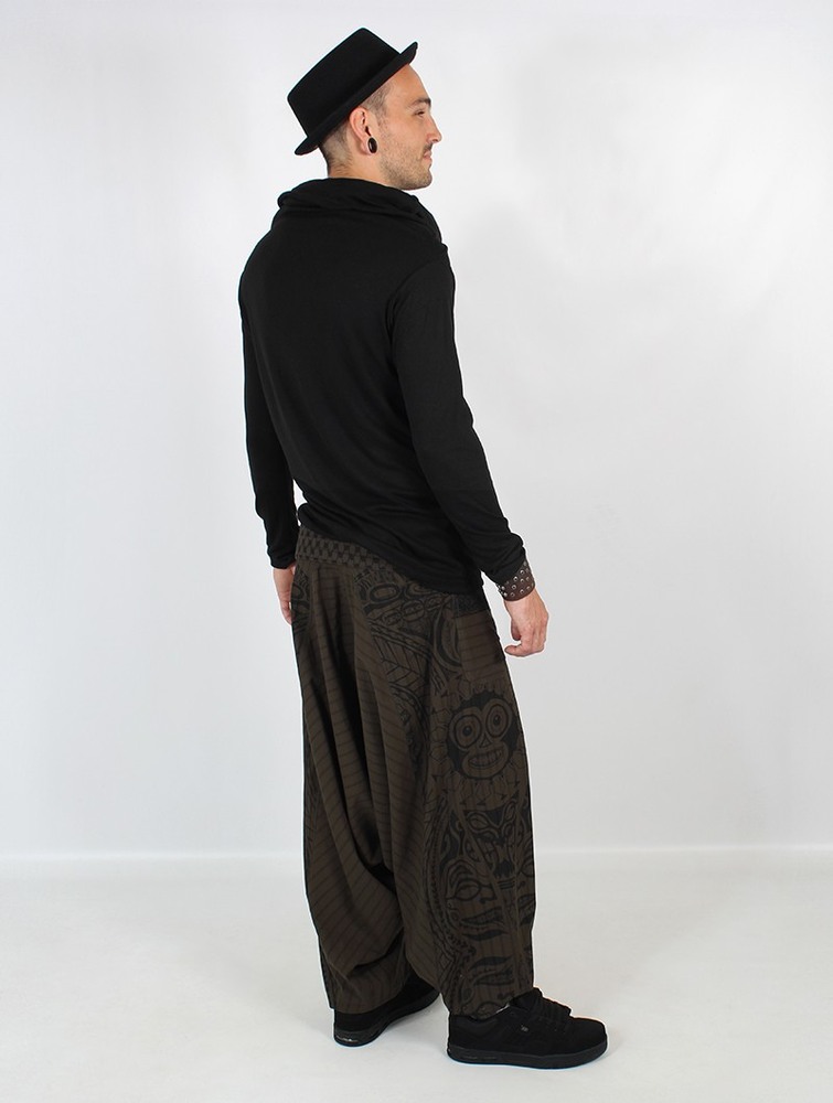 Toonzshop Necka Gender Neutral Harem Pants Broek Heren Groen | QC9526814