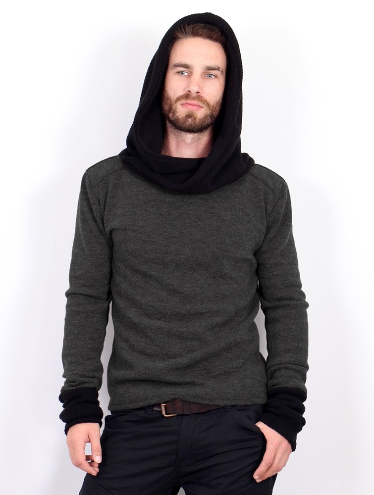 Toonzshop Nemöo Big Collar Hooded Sweater Trui Heren Donkergrijs | XW3405867