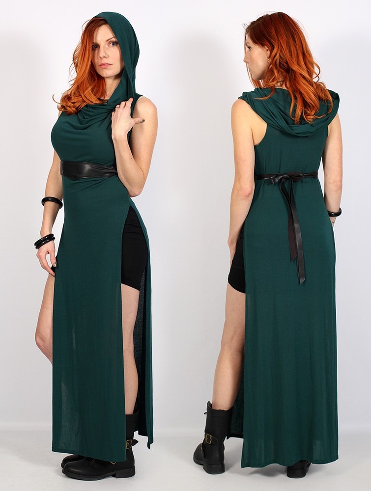 Toonzshop Nephilim Long Slit Dress Jurk Dames Pauw | JX8031957