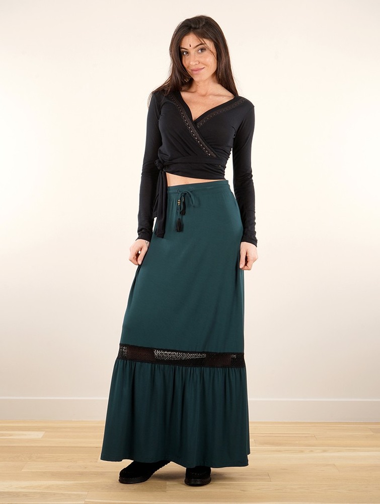 Toonzshop Nimue Long Skirt Rok Dames Teal | IR6954132