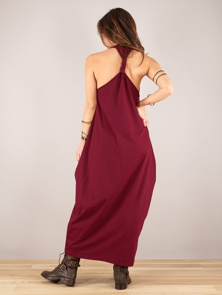 Toonzshop Noéa Sleeveless Long Dress Jurk Dames Wine | OD9576418