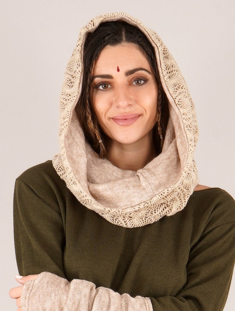 Toonzshop Oöna Crochet Snood Scarf Sjaal Dames Beige | TN1426973