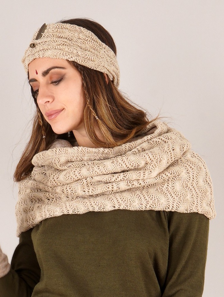 Toonzshop Oöna Crochet Snood Scarf Sjaal Dames Beige | TN1426973