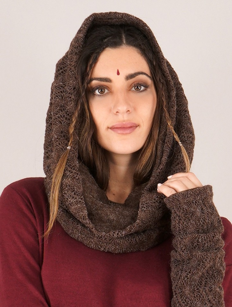 Toonzshop Oöna Crochet Snood Scarf Sjaal Dames Bruin | XD3182046