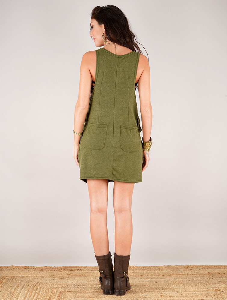 Toonzshop Palani Sleeveless Tunic Topjes Dames Vert kaki | RK2869370