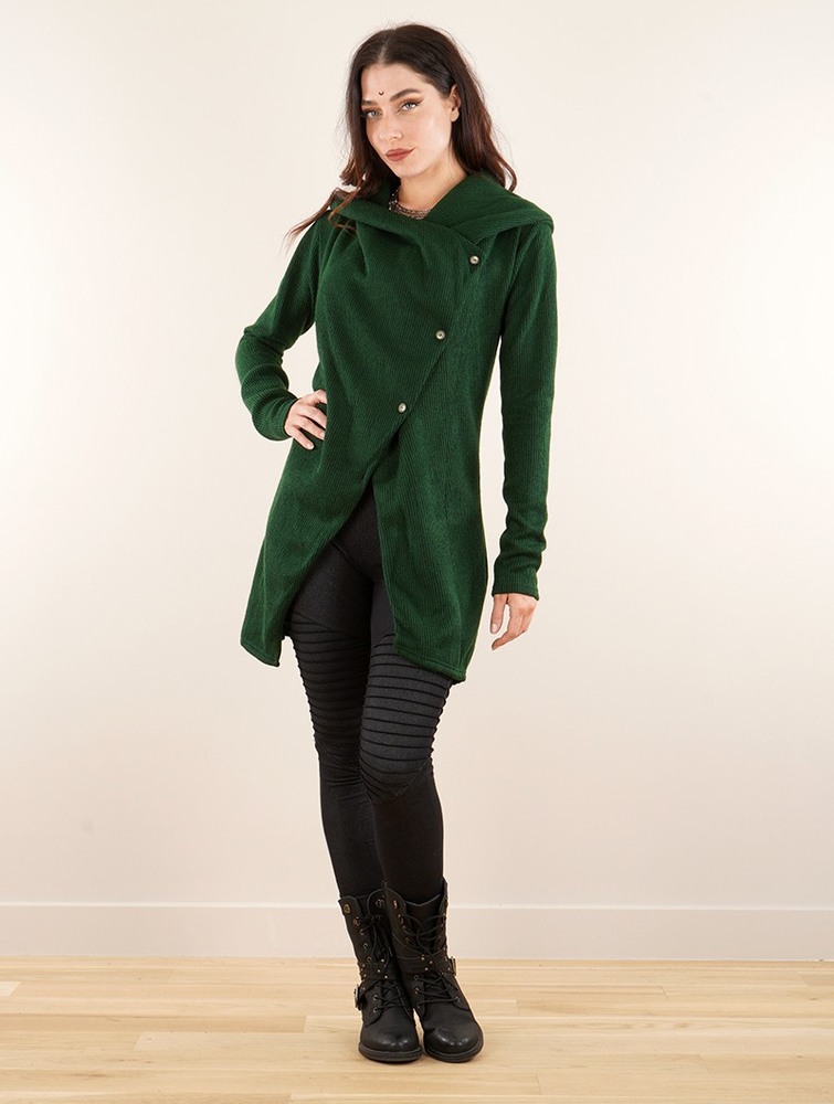 Toonzshop Panimya Large Collar Crossed Front Jacket Jassen Dames Groen | OZ1503974