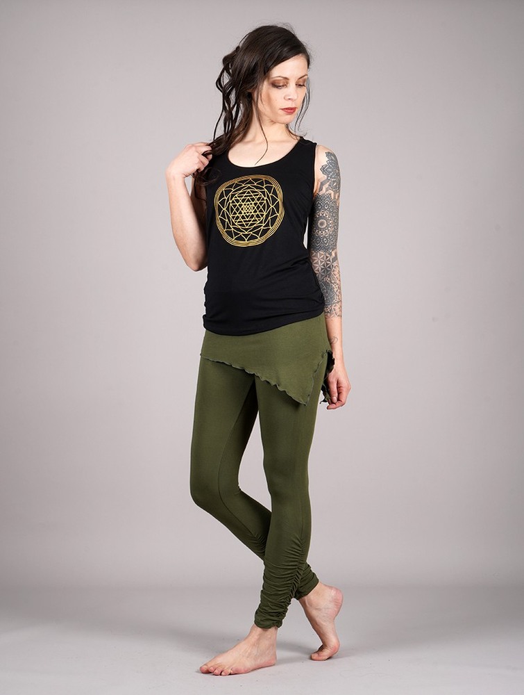 Toonzshop Sacred Geometry Top Topjes Dames Zwart | EI6439152