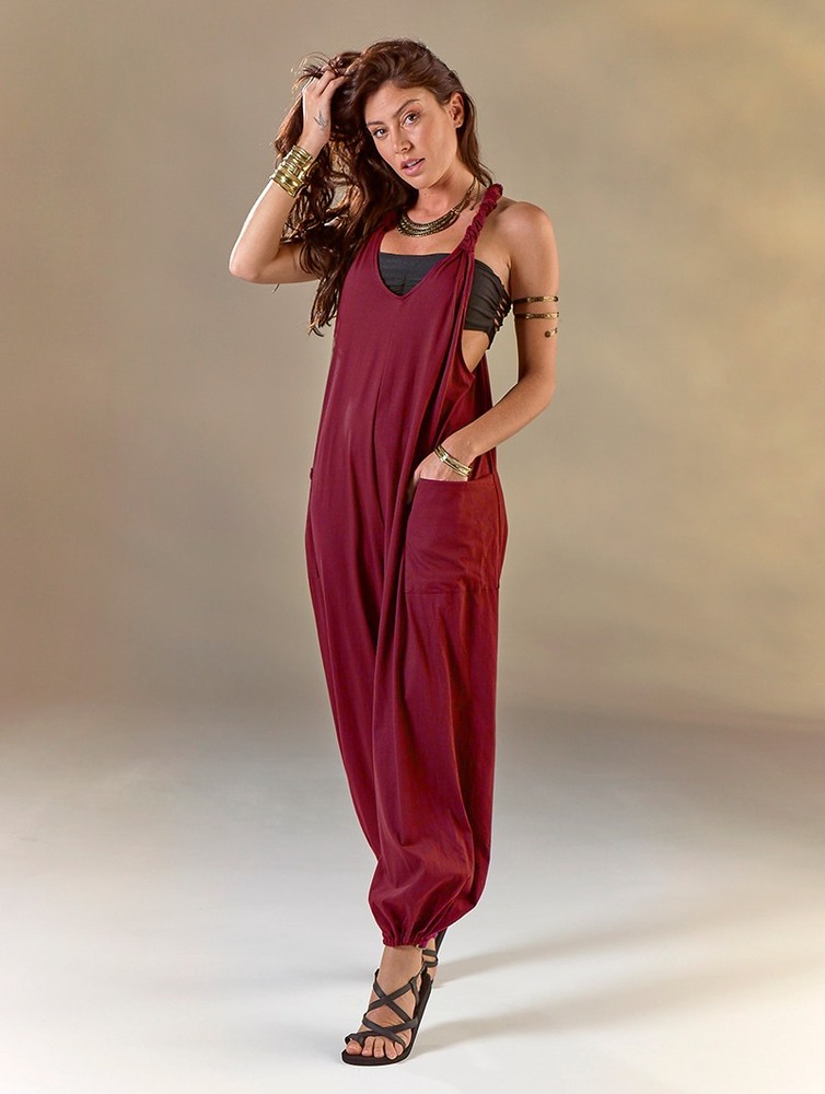 Toonzshop Sampatti Harem Pant Overalls Broek Dames Wine | CA9057316